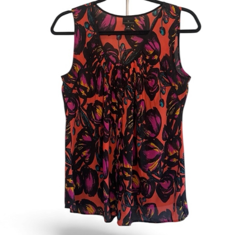 Worthington. Colorful button up tank top. Size medium